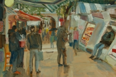 Artist-Mary-MacCarthy-Busy-Market-£300-12x16-Oil-on-Board-at-Paint-Out-Norwich-2015-photo-by-Mark-Ivan-Benfield-6294-1